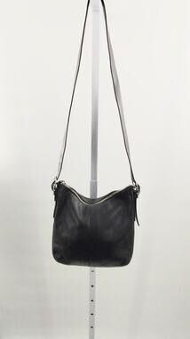 Vintage Coach 9326 Legacy Slim Duffle Black Leather Shoulder Crossbody Bag